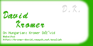 david kromer business card